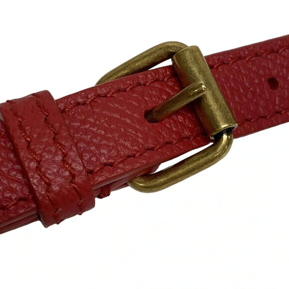 Auth BALENCIAGA Vir Camera XS 558171 Red Black Leather Shoulder Bag - Picture 15 of 16